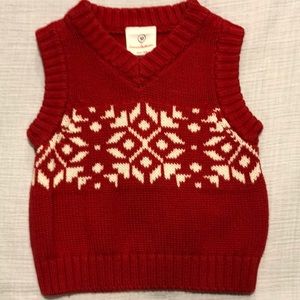 Hanna Andersson red/white sweater vest